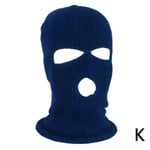 3 Hål Winter Warm Unisex Balaclava Mask Navy Blue