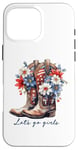 Coque pour iPhone 16 Pro Max Chapeau de cowboy Lets Go Girls Western Cowgirls US Thème