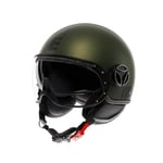 MOMODESIGN Fgtr Evo E2206 Casque Jet Adulte Unisexe, Mono Matt Green/Black, XS