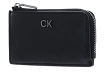 Calvin Klein Women CK DAILY ZIP CARDHOLDER W/CHAIN, Ck Black, One Size