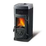 La Nordica Extraflame Poêle à Bois Super junior Acier Noir 5 Kw pour 143 M³