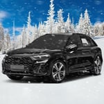 Protege Pare Brise Hiver pour Audi Q5 2017-2023, Couverture De Pare Brise avec Couvertures De Rétroviseurs, Tissu Oxford 600D, Protection Solaire