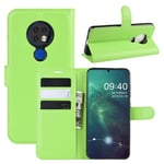 Nokia 6.2/7.2      Pu Wallet Case    [Green]