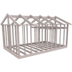 Byggstomme Attefallshus 22° 6000x3940 mm med Loft