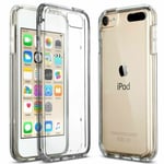 For iPod Touch 7th Gen Case Clear Slim Gel Cover & Glass Screen Protector