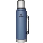 Stanley Classic Legendary Thermos Flask 1L - Keeps Hot or Cold For 24 Hours - BPA-Free Thermal Flask - Stainless Steel Leakproof Coffee Flask - Flask For Hot Drink - Dishwasher Safe - Hammertone Lake
