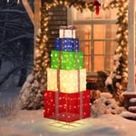 Gift Boxes Tower Pre-lit 200 LED Pull Up Christmas Present Box 6ft Lighted Xmas