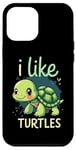 iPhone 12 Pro Max I Like TURTLES Cartoon Turtle Case