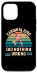 Coque pour iPhone 15 Pro Oiseau cardinal rétro n'a rien de mal vintage