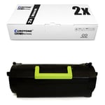 2x Eco Toner Replaces Lexmark 62D2H00 622H