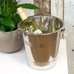 Champagne Bucket Silver Vintage Wine Bottle Cooler Ice Beer Drinks Pail Home Bar