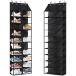 20 Poches Porte-Chaussures Suspendu,52.519.5163CM,Poche de Rangement Suspendue,au-Dessus de la Porte,Armoire Murale,Organisateur suspendu,Grandes