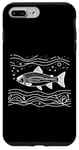 Coque pour iPhone 7 Plus/8 Plus Line Art Poisson Aquariste & Ichtyologiste Truite arc-en-ciel