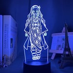 Acrylic 3D Led Night Light Anime Slayer Agatsuma Zenitsu Figure for Kids Child Bedroom Decor Cool Kimetsu No Yaiba Lamp Gift,7 color (Color : Remote control, Emitting Color : DM07)