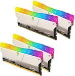 V-Color Prism Pro RGB LED Enhancement 2+2 Bundle Kit - DDR4 16GB (2x8GB) 3600MHz (PC4-28800) Memory Module with Prism Pro 2 x RGB Filler Kit (SCC-TL8G36818D-E6PRSWK) Silver H/S