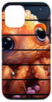 Coque pour iPhone 12/12 Pro Rétro coucher de soleil mignon orange bébé pieuvre, tentacles, art anime