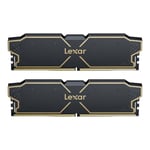 Lexar THOR OC RAM DDR5 32Go Kit (16 Go x 2) 6000 MHz, DRAM UDIMM 288-Pin PC Mémoire RAM, Mémoire d'ordinateur Haute Performance pour XMP 3.0 et AMD Expo, CL32-38-38-96, 1.3V (LD5U16G60C32LG-RGD)