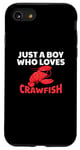 Coque pour iPhone SE (2020) / 7 / 8 Lobster fruits de mer amusants Just A Boy Who Loves Crawfish