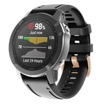 Garmin Fenix ​​​​7S / 6S Pro / 5S Plus silikonikelloranneke, 20 mm - musta