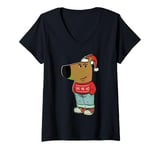 Womens Chill Guy - My New Character Meme Christmas Chill Guy V-Neck T-Shirt