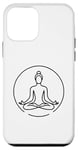 Coque pour iPhone 12 mini Simple Yoga Line Art Bun Girl