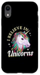 iPhone XR Unicorn rainbow - I believe in unicorns Case