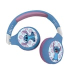 Lexibook, Disney Stitch, Casque Audio 2-en-1 Bluetooth & Filaire avec Micro et Bouton de contrôle, Pliable et Ajustable, Batterie Rechargeable Longue durée, HPBT010D