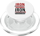 Iron sharpens iron Proverbs Solomon 27 verse 17 Bible PopSockets PopGrip for MagSafe