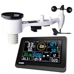 ECOWITT Station météo sans fil avec capteur extérieur WS3900, 7 en 1, 7,5", capteur 3 en 1, Wifi, maison LCD, commande intelligente de connexion IOT