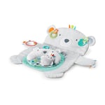 Bright Starts Tummy Time Prop & Play Baby Activity Mat with Support Pillow & Taggies - Polar Bear 36 x 32.5 in., Age Newborn+