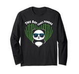 This Boy Loves Pandas Cute Panda Bear Valentines Day Long Sleeve T-Shirt