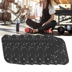 (Black White)UK 6PCS Rubber Treadmill Mat Sound Insulation Cushion Exercise