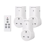 Remote Control Plug Socket,13A/3120W Wireless Light Switch 30M/100ft