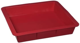 Crealys 513014 Moule Carré Silicone Rouge