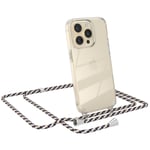 EAZY CASE For Apple iPhone 14 Pro Cover With Band Phone Chain Silicone Taupe