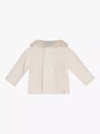 Trotters Baby Wool Cashmere Blend Hooded Teddy Coat, Off White