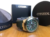 Citizen Promaster Skyhawk A-T Radio Chrono Sapphire Glass Green Watch JY8147-01X