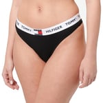 Tommy Hilfiger String Femme Classic Thong Sous-Vêtement, Noir (Black), XXL