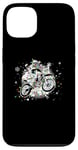 Coque pour iPhone 13 Moto cross de Noël avec lumières de Noël Dirt Bike