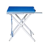 Phoenix Table Pliante Portable en Plastique pour Chien Bleu 60 x 45 x 73 cm 8 kg