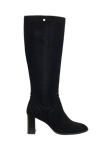 Radley Carriage Drive Suede Knee High Heeled Boots, Black