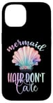 iPhone 14 Black Mermaid Hair Dont Care,Rainbow Mermaid Hair Don't Care Case