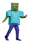 Minecraft 67684L Costume de zombie Deluxe Taille S (4-6 ans) Bleu 109-126 cm