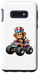 Coque pour Galaxy S10e Patriotic Monkey 4 juillet Monster Truck American