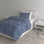 Dafne Duvet Cover Set, Microfibre, Citylife Blue, Single