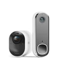 Arlo Ultra 2 4K XL + Sonnette 2 HD, Caméra de Surveillance WiFi Extérieure sans Fil, Autonomie de 12 Mois, Emplacement Carte Micro SD, Essai Secure Inclus, 1 Caméra Blanc