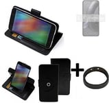 For Motorola Edge 30 Neo protective case + Bumper black cover bag wallet flipsty