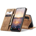 CaseMe Smart Magnet Flipdeksel Samsung Galaxy S23 FE - Brun