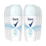 Sure Women 50ml Cotton Dry Roll-On Deodorant 6 Pack