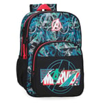 Joumma Marvel Shield School Backpack Black 30x40x13cm Polyester 15.6L, Black/White, School Backpack